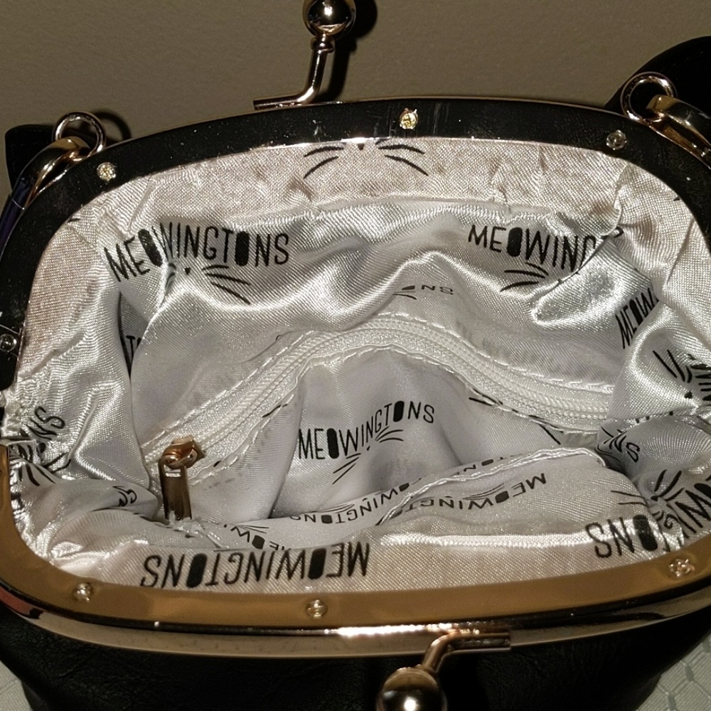 Meowingtons Black Cat Shoulder Purse - Picture 4 of 4